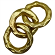 Pemberly Row 7-inch Decorative Handmade Aluminum Modern Chain Sculpture in Gold