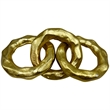 Pemberly Row 7-inch Decorative Handmade Aluminum Modern Chain Sculpture in Gold