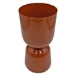 Pemberly Row 13-inch Tall Decorative Handmade Aluminum Modern Flower Vase in Mud