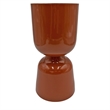 Pemberly Row 13-inch Tall Decorative Handmade Aluminum Modern Flower Vase in Mud