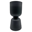 Pemberly Row 13-inch Decorative Handmade Aluminum Modern Flower Vase in Charcoal