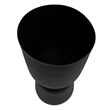 Pemberly Row 13-inch Decorative Handmade Aluminum Modern Flower Vase in Charcoal