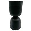 Pemberly Row 13-inch Decorative Handmade Aluminum Modern Flower Vase in Charcoal