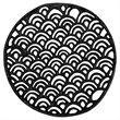 Pemberly Row 14-inch Decorative Handmade Aluminum Round Platter Bowl in Black