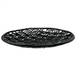 Pemberly Row 14-inch Decorative Handmade Aluminum Round Platter Bowl in Black