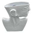 Pemberly Row 14.5-inch Tall Decorative Handmade Aluminum Face Flower Vase