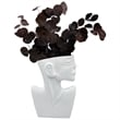 Pemberly Row 14.5-inch Tall Decorative Handmade Aluminum Face Flower Vase