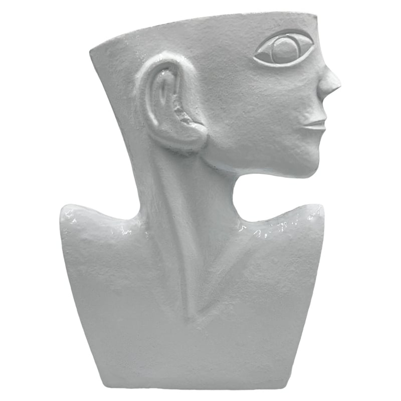 Pemberly Row 14.5-inch Tall Decorative Handmade Aluminum Face Flower Vase