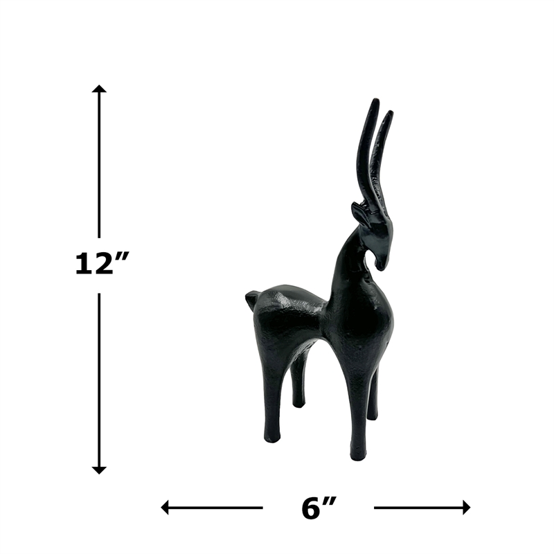 Pemberly Row 12-inch Tall Decorative Handmade Aluminum Goat Sculpture