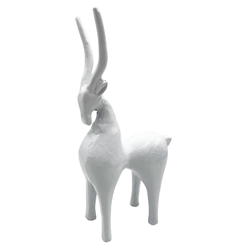 Pemberly Row 12-inch Tall Decorative Handmade Aluminum Goat Sculpture