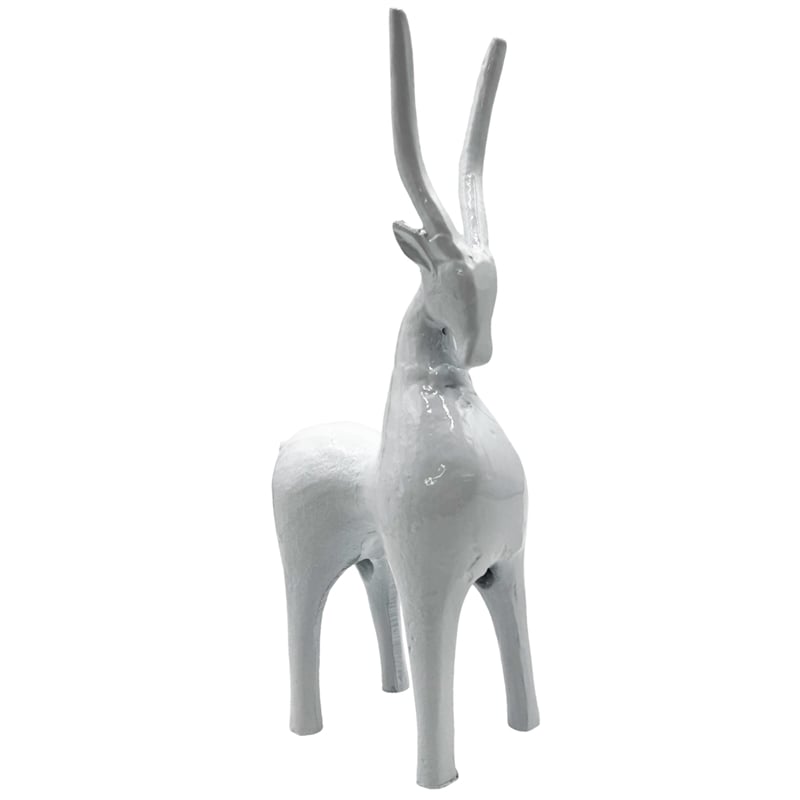Pemberly Row 12-inch Tall Decorative Handmade Aluminum Goat Sculpture
