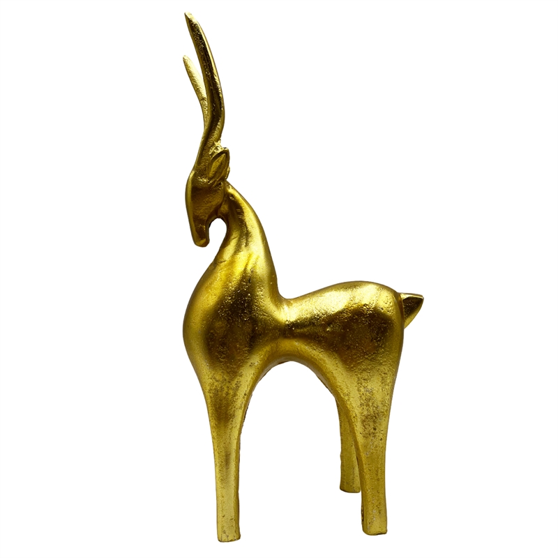 Pemberly Row 12-inch Tall Decorative Handmade Aluminum Goat Sculpture