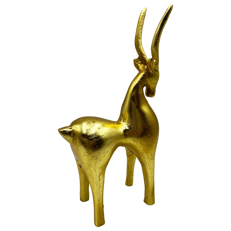 Pemberly Row 12-inch Tall Decorative Handmade Aluminum Goat Sculpture
