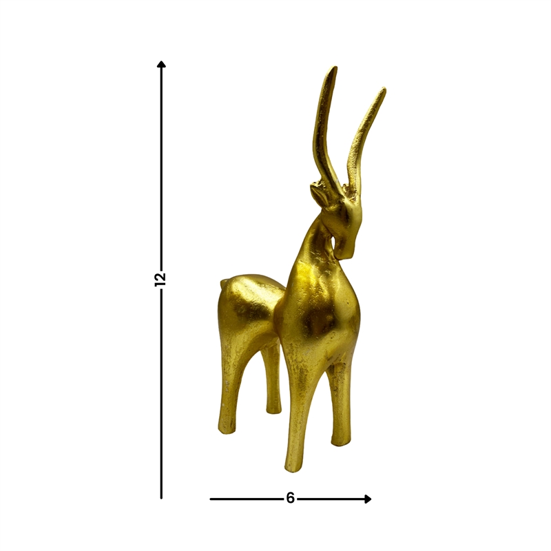 Pemberly Row 12-inch Tall Decorative Handmade Aluminum Goat Sculpture