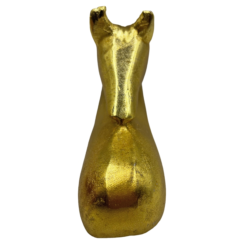 Pemberly Row Decorative Handmade Aluminum 6-inch Modern Horse Sculpture in Gold