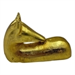 Pemberly Row Decorative Handmade Aluminum 6-inch Modern Horse Sculpture in Gold