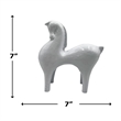 Pemberly Row Decorative Handmade Aluminum 7-inch Modern Horse Sculpture in White