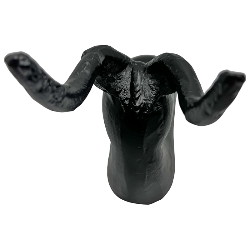 Pemberly Row Decorative Handmade Aluminum 9-inch Modern Deer Sculpture in Black