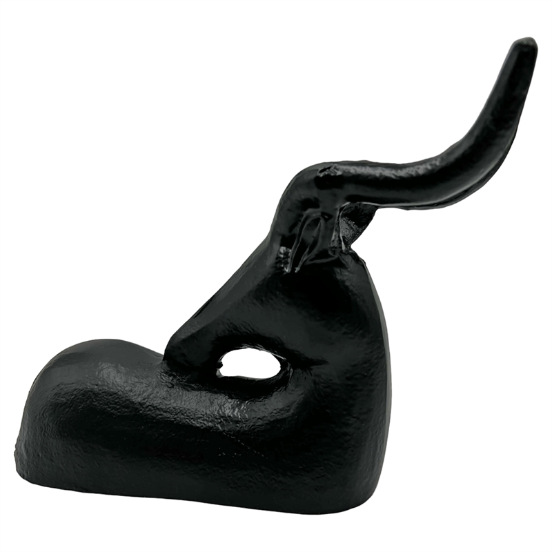 Pemberly Row Decorative Handmade Aluminum 9-inch Modern Deer Sculpture in Black