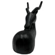 Pemberly Row Decorative Handmade Aluminum 9-inch Modern Deer Sculpture in Black