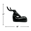 Pemberly Row Decorative Handmade Aluminum 9-inch Modern Deer Sculpture in Black