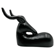 Pemberly Row Decorative Handmade Aluminum 9-inch Modern Deer Sculpture in Black