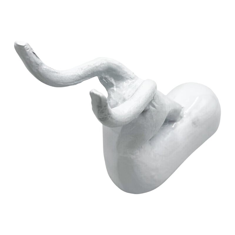 Pemberly Row Decorative Handmade Aluminum 9-inch Modern Deer Sculpture in White