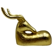 Pemberly Row Decorative Handmade Aluminum 9-inch Modern Deer Sculpture in Gold