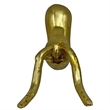 Pemberly Row Decorative Handmade Aluminum 9-inch Modern Deer Sculpture in Gold
