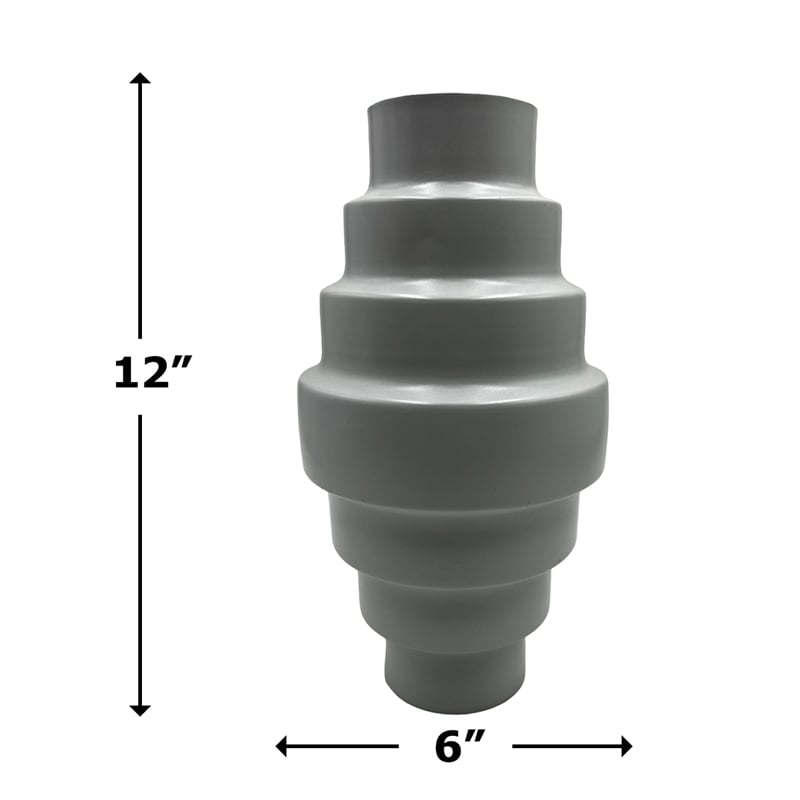 Pemberly Row 12-inch Tall Decorative Handmade Aluminum Modern Flower Vase
