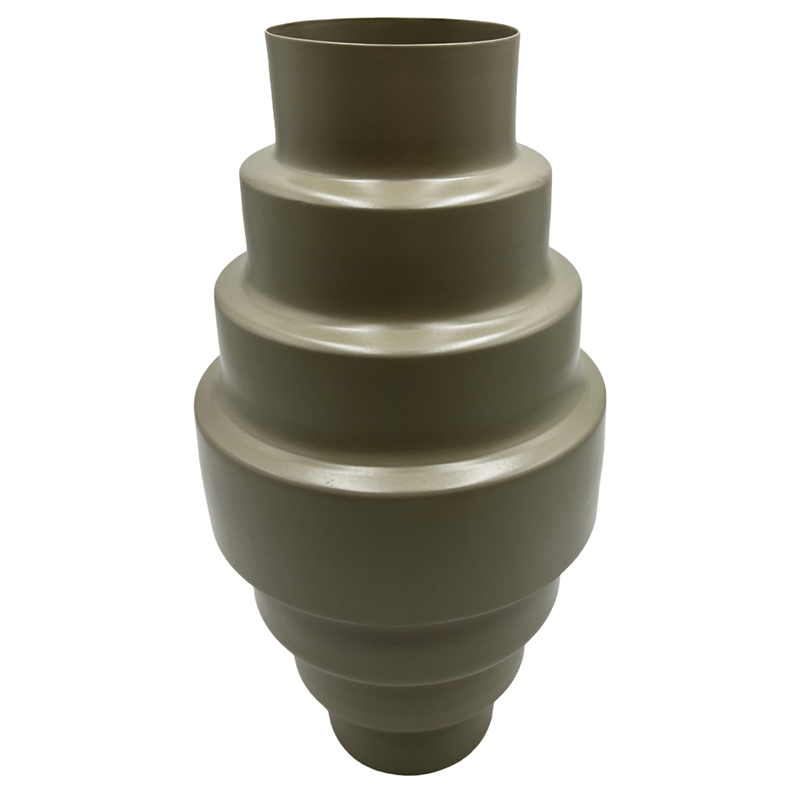 Pemberly Row 12-inch Tall Decorative Handmade Aluminum Modern Flower Vase