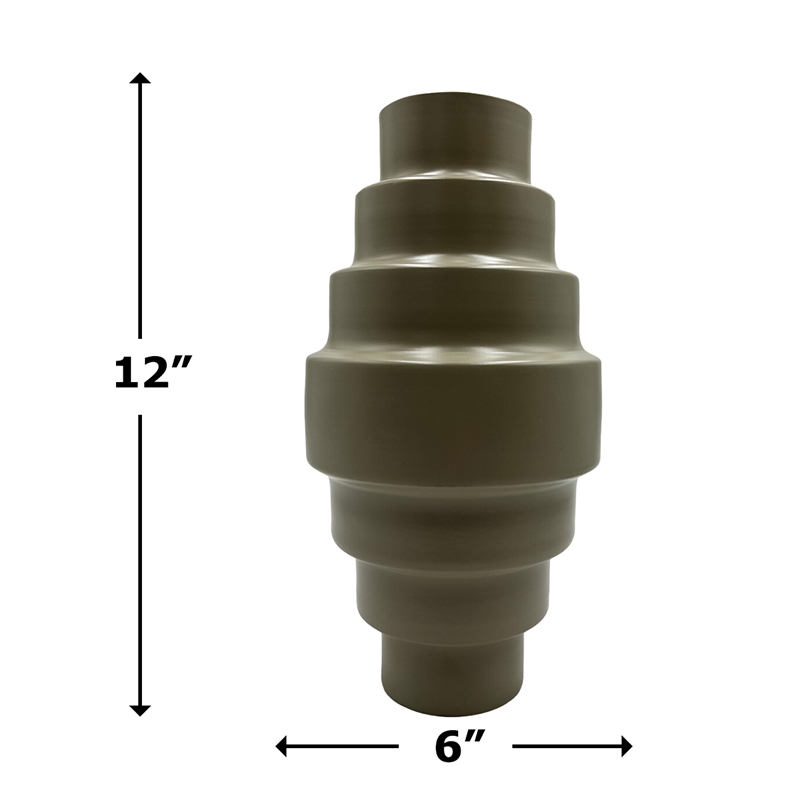 Pemberly Row 12-inch Tall Decorative Handmade Aluminum Modern Flower Vase
