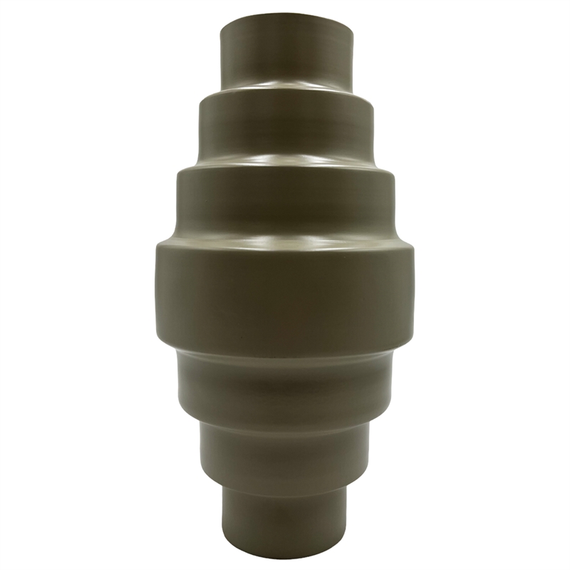 Pemberly Row 12-inch Tall Decorative Handmade Aluminum Modern Flower Vase