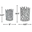 Pemberly Row Set of 2 Decorative Handmade Aluminum Modern Candle Holder
