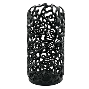 Pemberly Row Decorative Handmade Aluminum Cylinder Hurricane Candle Holder