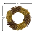 Pemberly Row Decorative Fall Wreath made from Real Preserved Wheat