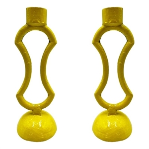 Pemberly Row 9&quot High Decorative Handmade Aluminum Modern Candle Holder Set of 2