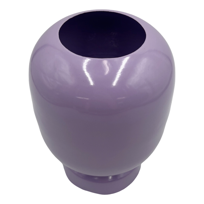 Pemberly Row 8-inch Tall Decorative Handmade Iron Modern Round Flower Vase