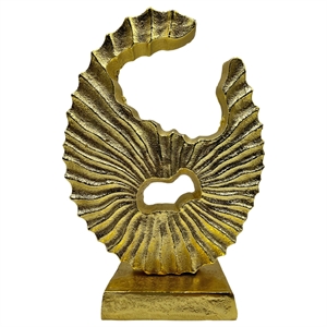 Pemberly Row Decorative Handmade Aluminum 10.5-inch Abstract Moon Sculpture