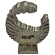 Pemberly Row Decorative Handmade Aluminum 10.5-inch Abstract Moon Sculpture