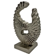 Pemberly Row Decorative Handmade Aluminum 10.5-inch Abstract Moon Sculpture