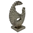 Pemberly Row Decorative Handmade Aluminum 10.5-inch Abstract Moon Sculpture