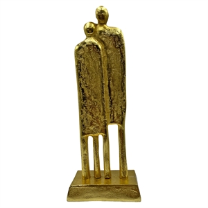 Pemberly Row 14-inch Tall Decorative Handmade Aluminum Modern People Sculpture