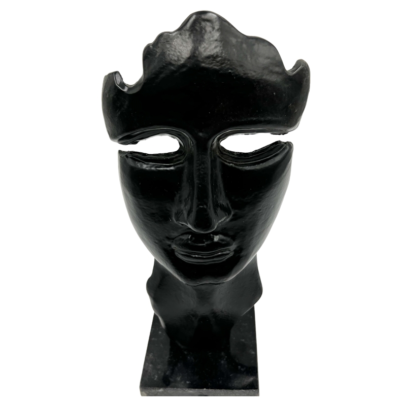 Pemberly Row Decorative Handmade Aluminum 12-inch Abstract Face Sculpture