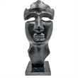 Pemberly Row Decorative Handmade Aluminum 12-inch Abstract Face Sculpture