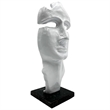 Pemberly Row Decorative Handmade Aluminum 12-inch Abstract Face Sculpture