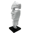 Pemberly Row Decorative Handmade Aluminum 12-inch Abstract Face Sculpture