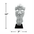 Pemberly Row Decorative Handmade Aluminum 12-inch Abstract Face Sculpture