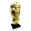 Pemberly Row Decorative Handmade Aluminum 12-inch Abstract Face Sculpture