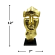 Pemberly Row Decorative Handmade Aluminum 12-inch Abstract Face Sculpture